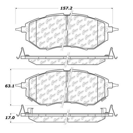 CENTRIC PARTS CTEK Ceramic Brake Pads, 103.10780 103.10780